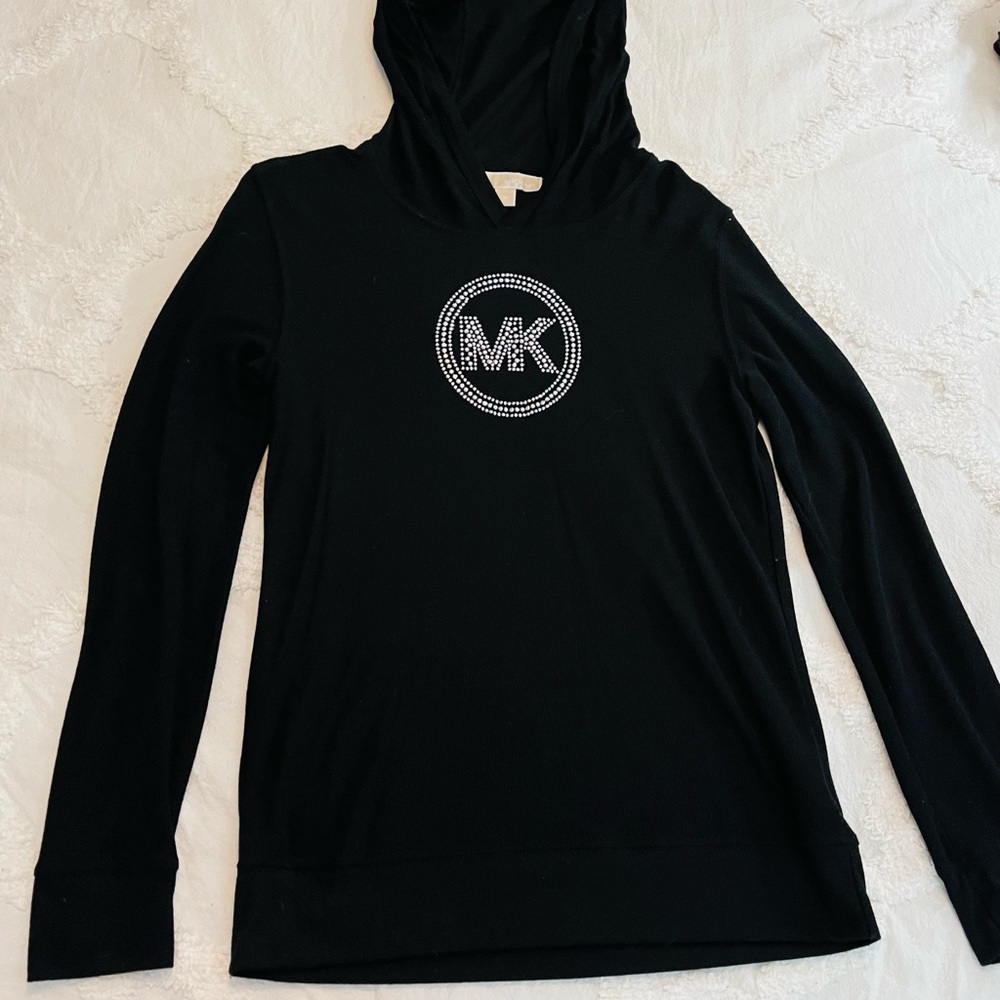Black/Silver Michael Kors Long Sleeve Shirt/ Size: M